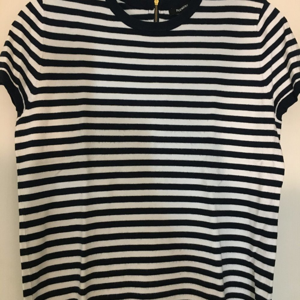 Navy and White Nautical Top